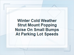 Winter Cold Strut Mount Popping on Small Bumps